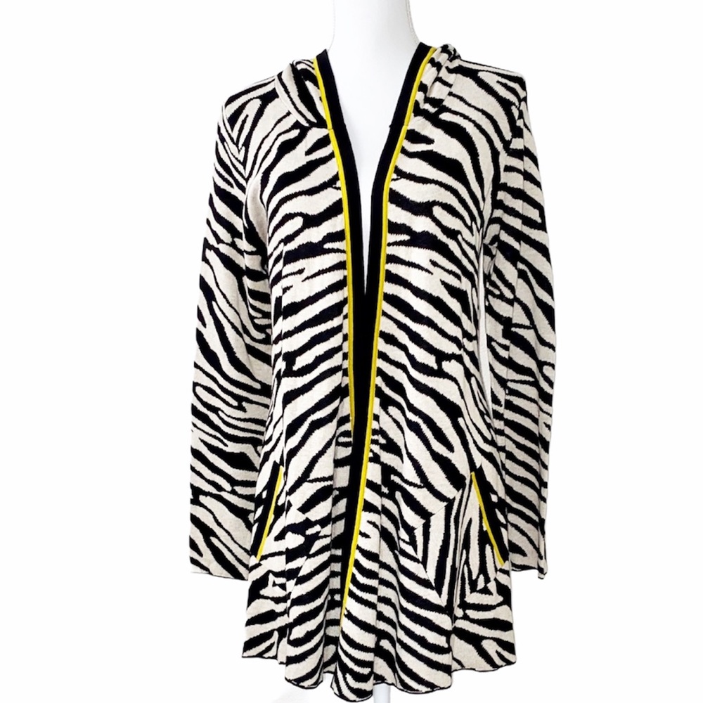 NWT Belldini Tiger Print / Animal Print Open Front Cardigan - Picture 2 of 7